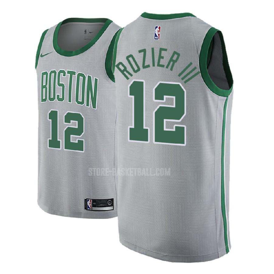 2017-18 boston celtics terry rozier 12 gray city edition men's replica jersey