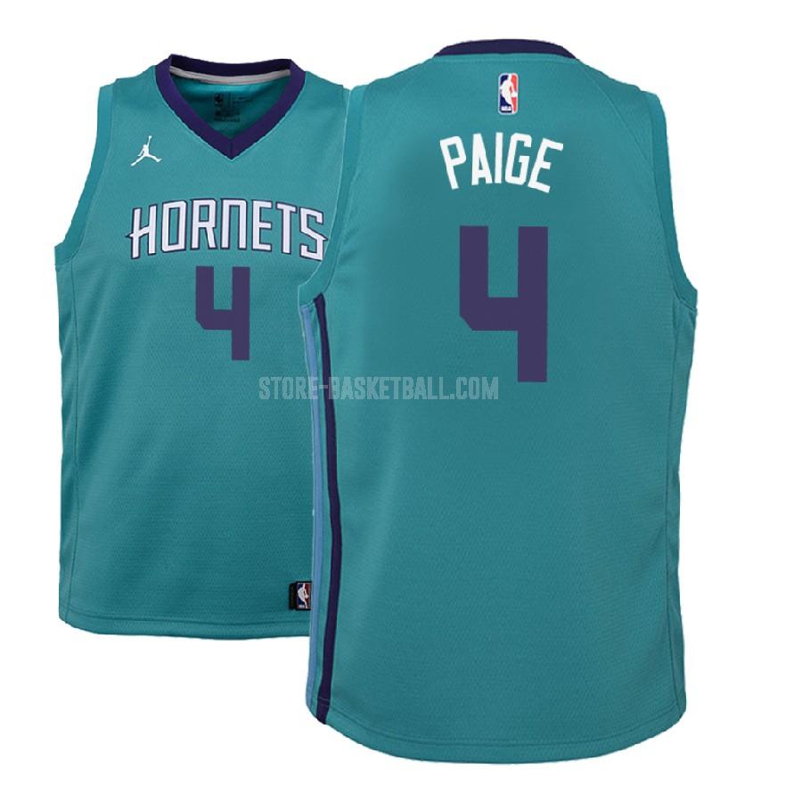 2017-18 charlotte hornets marcus paige 4 malachite green icon youth replica jersey