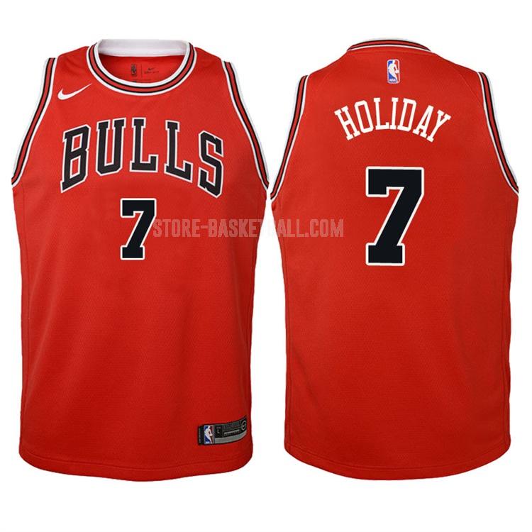 2017-18 chicago bulls justin holiday 7 red icon youth replica jersey