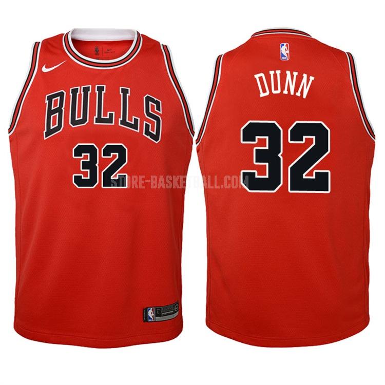 2017-18 chicago bulls kris dunn 32 red icon youth replica jersey