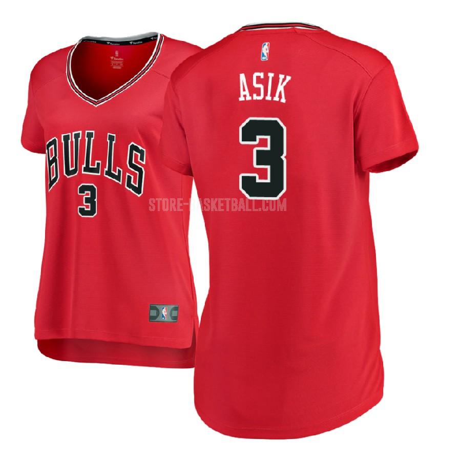 2017-18 chicago bulls omer asik 3 red icon women's replica jersey