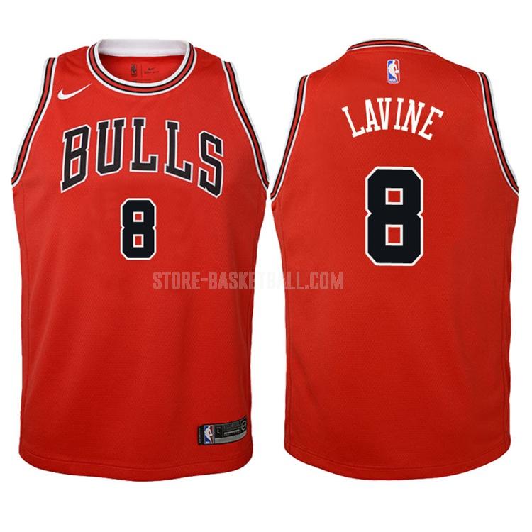 2017-18 chicago bulls zach lavine 8 red icon youth replica jersey