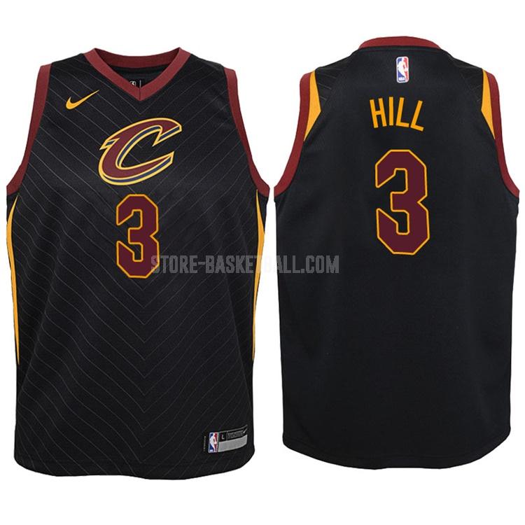2017-18 cleveland cavaliers george hill 3 black statement youth replica jersey