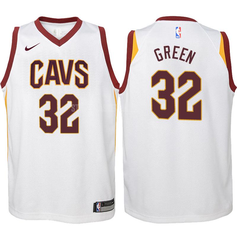2017-18 cleveland cavaliers jeff green 32 white association youth replica jersey