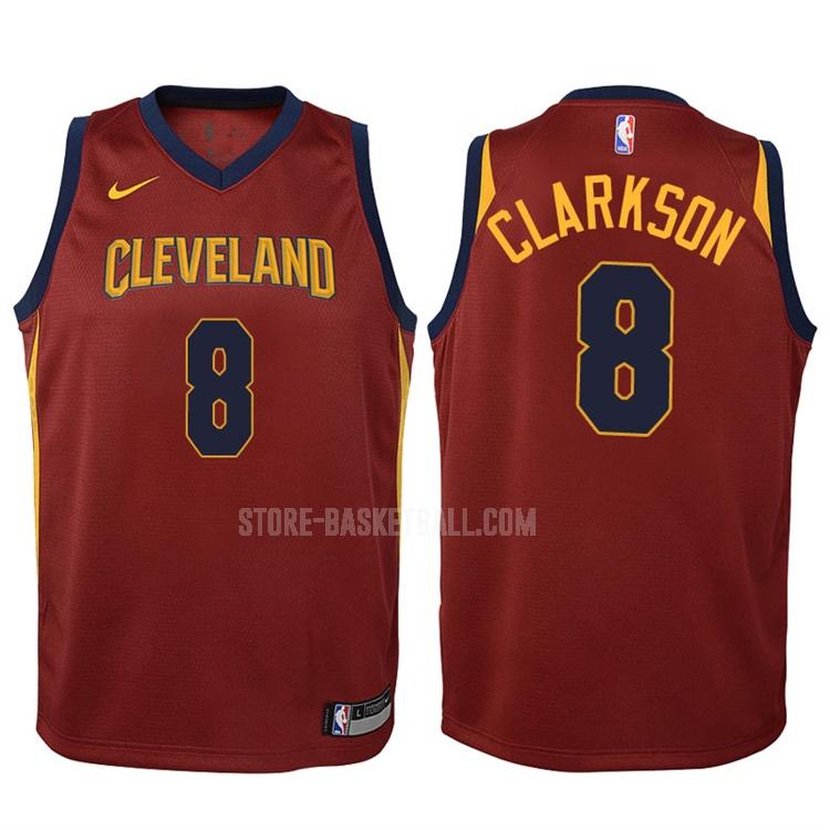 2017-18 cleveland cavaliers jordan clarkson 8 red icon youth replica jersey
