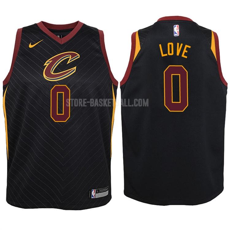 2017-18 cleveland cavaliers kevin love 0 black statement youth replica jersey