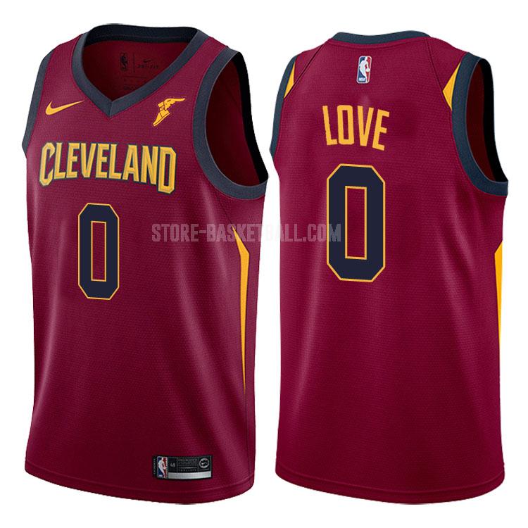 2017-18 cleveland cavaliers kevin love 0 red icon men's replica jersey