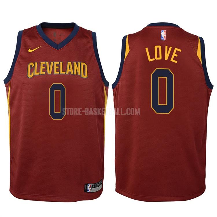 2017-18 cleveland cavaliers kevin love 0 red icon youth replica jersey