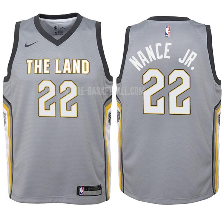2017-18 cleveland cavaliers larry nance 22 gray city edition youth replica jersey