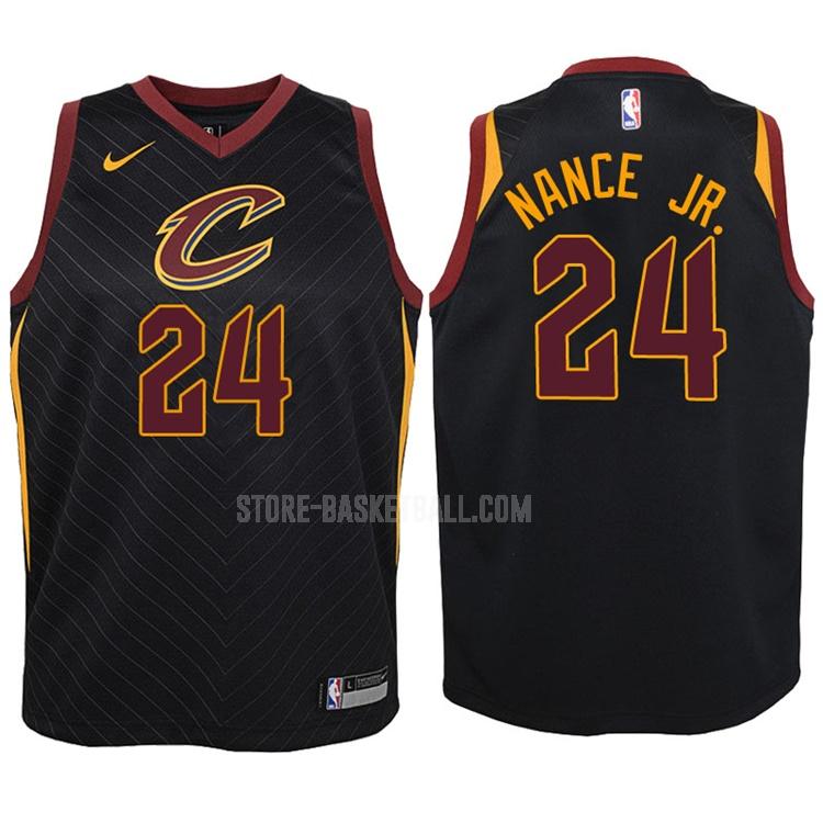 2017-18 cleveland cavaliers larry nance 24 black statement youth replica jersey