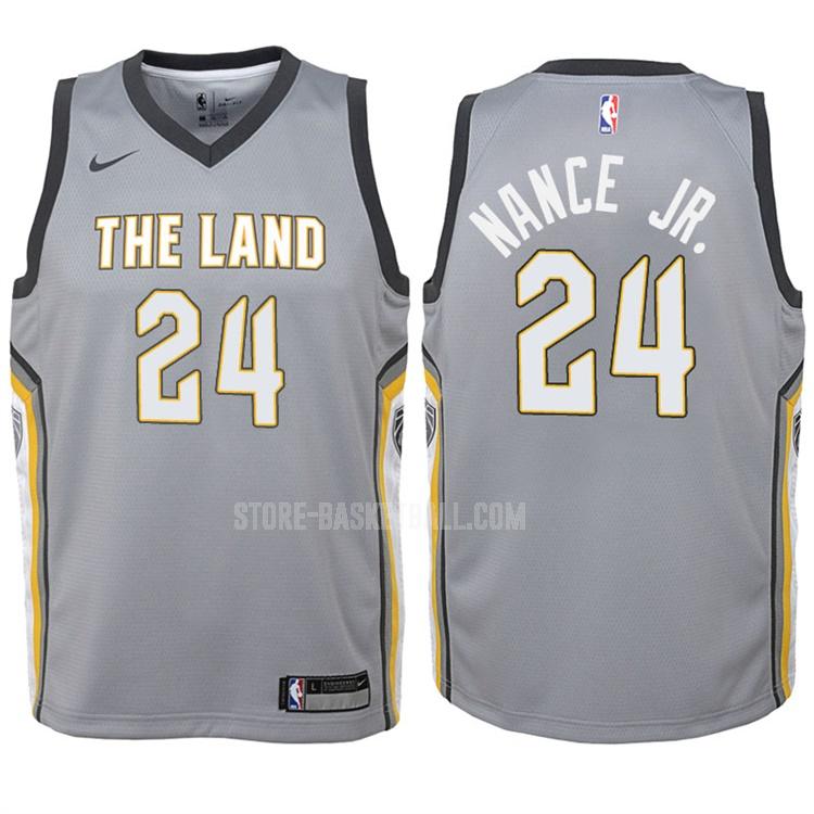 2017-18 cleveland cavaliers larry nance 24 gray city edition youth replica jersey