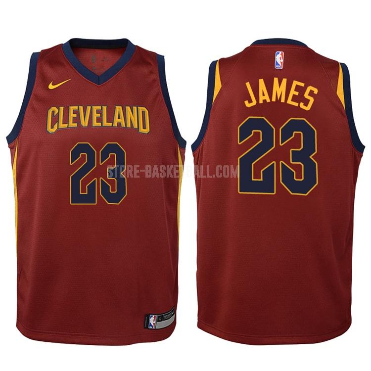 2017-18 cleveland cavaliers lebron james 23 red icon youth replica jersey