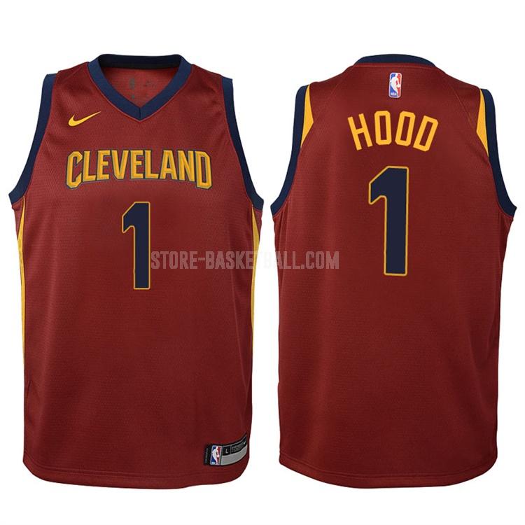 2017-18 cleveland cavaliers rodney hood 1 red icon youth replica jersey