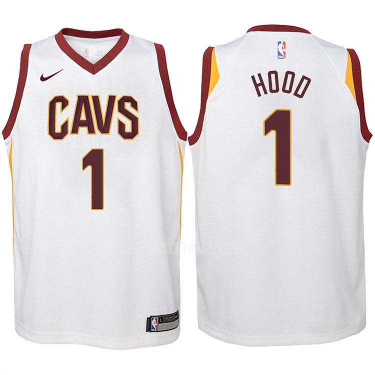 2017-18 cleveland cavaliers rodney hood 1 white association youth replica jersey