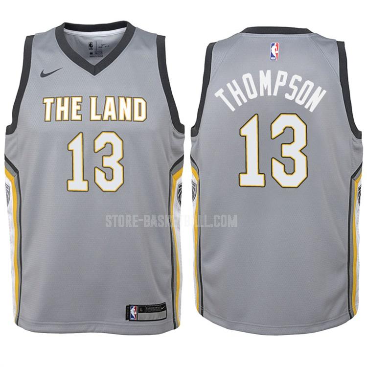 2017-18 cleveland cavaliers tristan thompson 13 gray city edition youth replica jersey