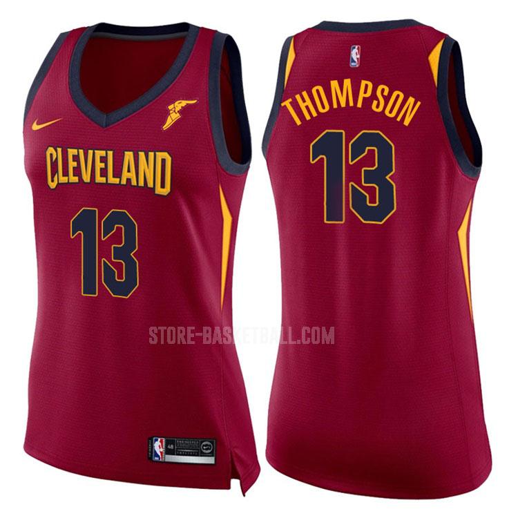 2017-18 cleveland cavaliers tristan thompson 13 red icon women's replica jersey