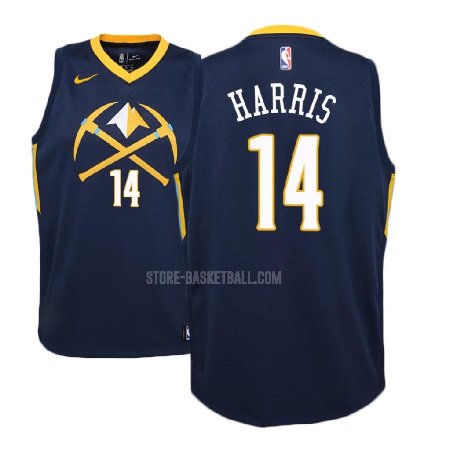 2017-18 denver nuggets gary harris 14 navy city edition youth replica jersey