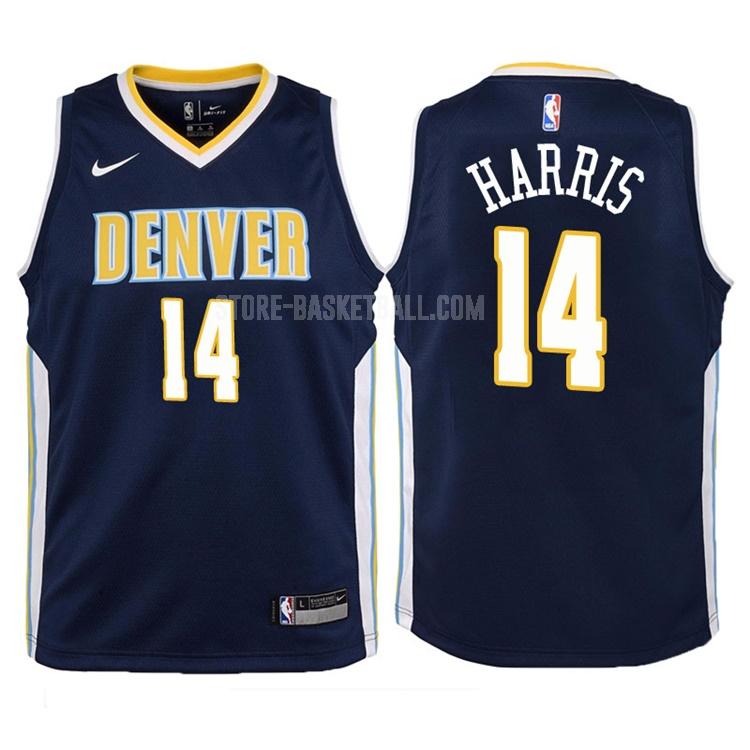 2017-18 denver nuggets gary harris 14 navy icon youth replica jersey