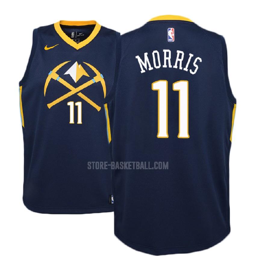 2017-18 denver nuggets monte morris 11 navy city edition youth replica jersey