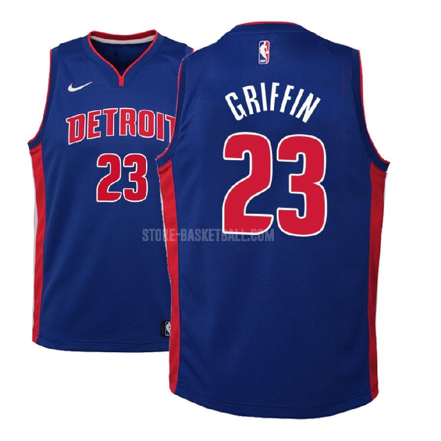 2017-18 detroit pistons blake griffin 23 blue icon youth replica jersey