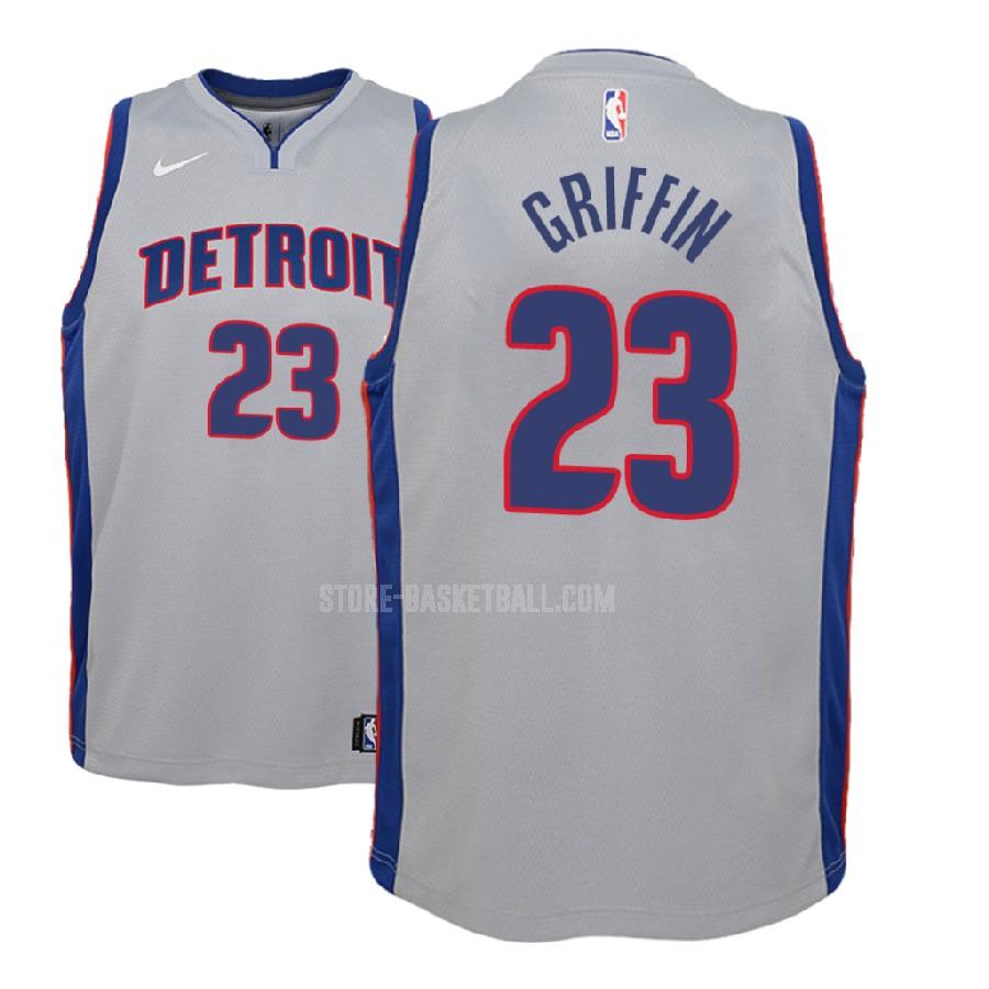 2017-18 detroit pistons blake griffin 23 gray statement youth replica jersey