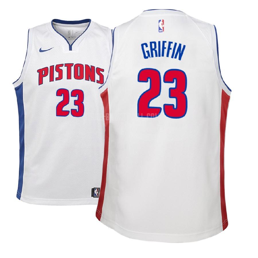2017-18 detroit pistons blake griffin 23 white association youth replica jersey
