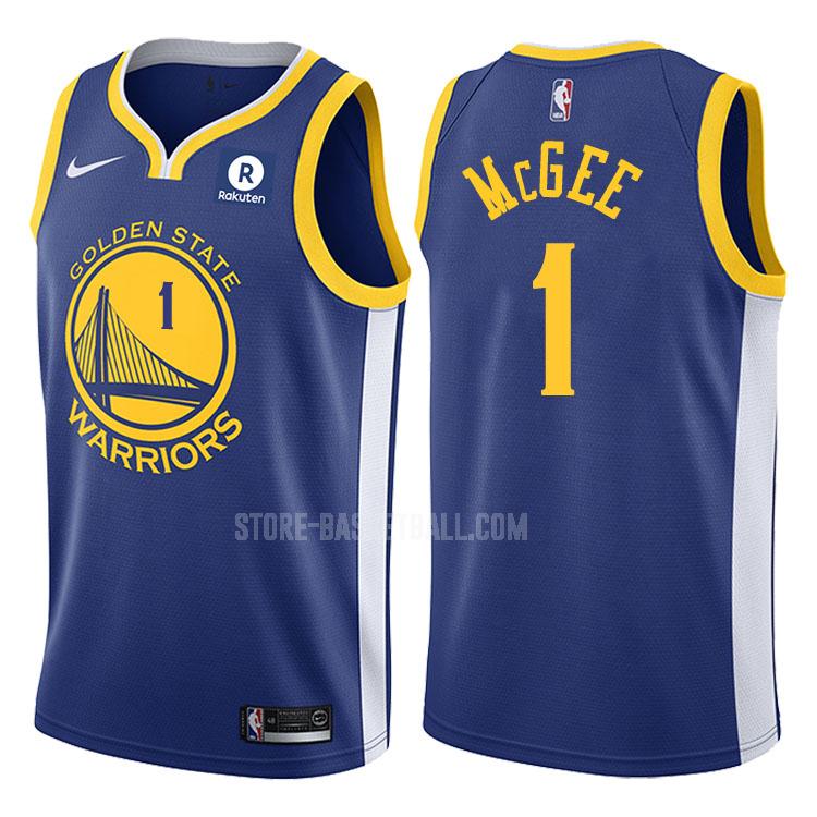 2017-18 golden state warriors javale mcgee 1 blue icon men's replica jersey