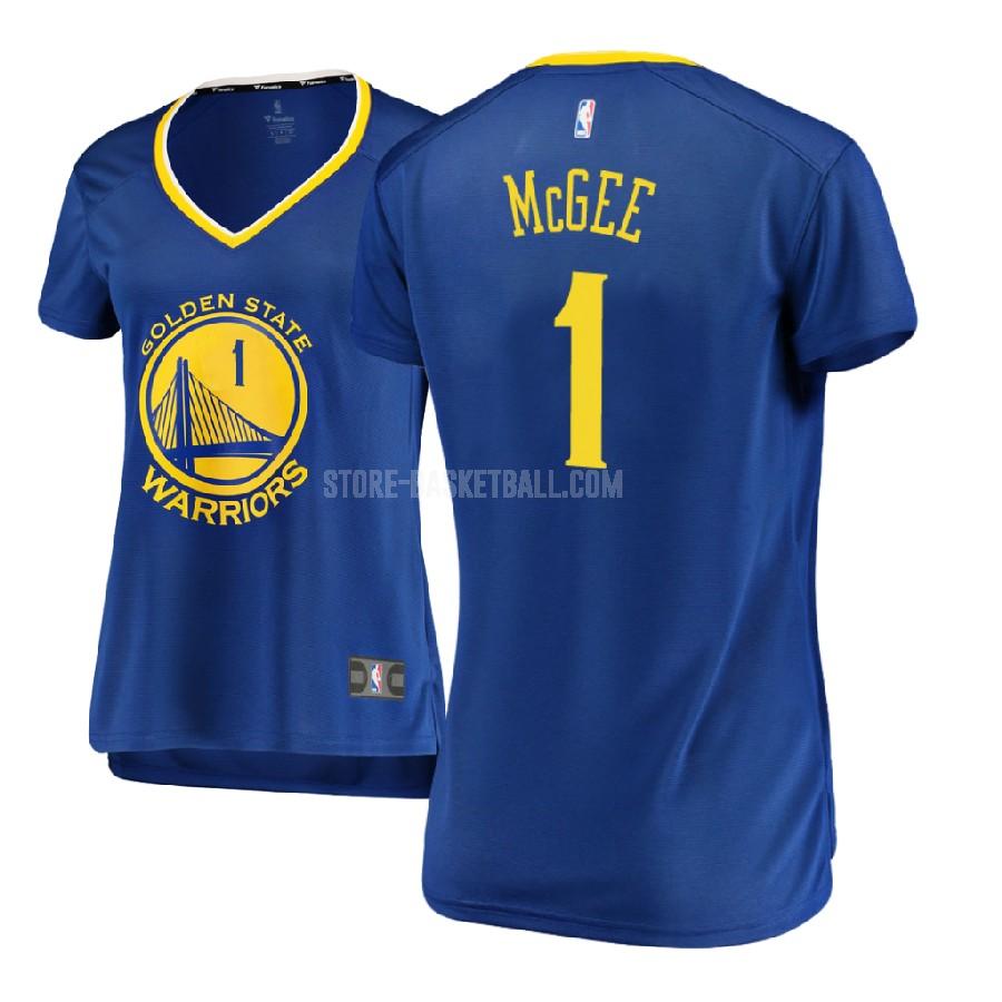 2017-18 golden state warriors javale mcgee 1 blue icon women's replica jersey