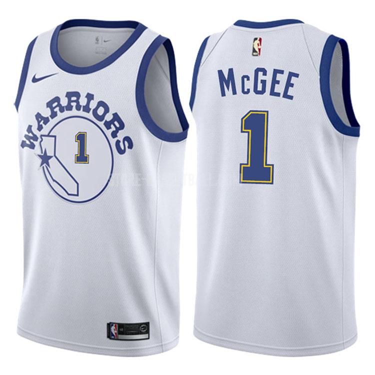 2017-18 golden state warriors javale mcgee 1 white hardwood classic men's replica jersey