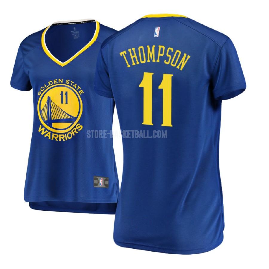 2017-18 golden state warriors klay thompson 11 blue icon women's replica jersey