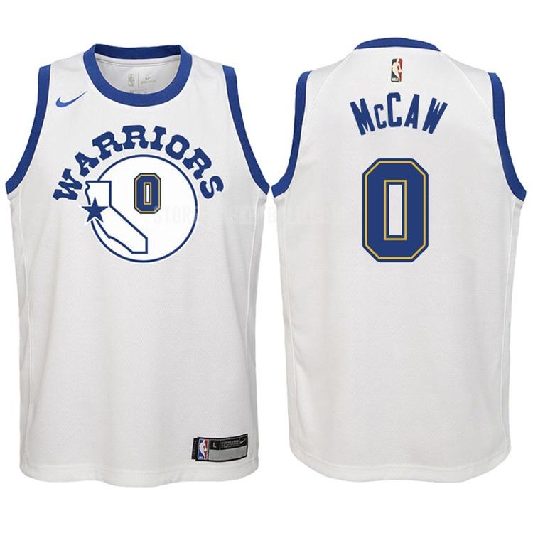 2017-18 golden state warriors patrick mccaw 0 white classic edition youth replica jersey