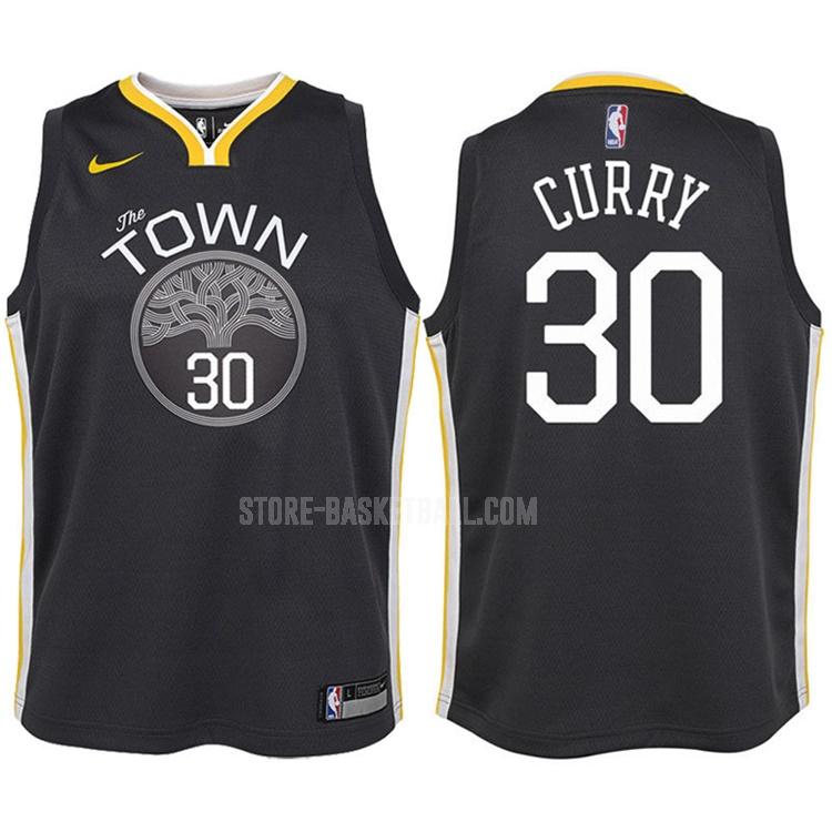 2017-18 golden state warriors stephen curry 30 gray statement youth replica jersey