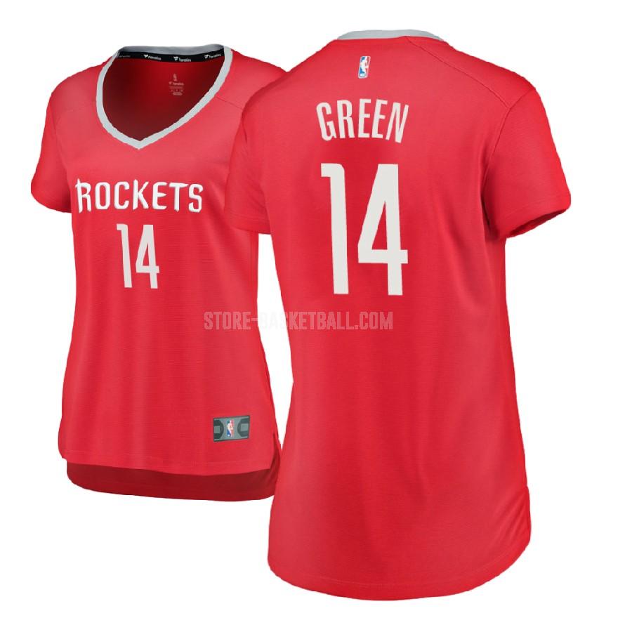 2017-18 houston rockets gerald green 14 red icon women's replica jersey