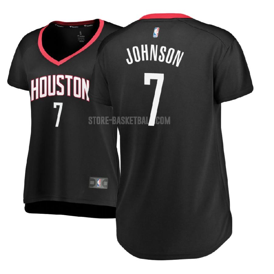 2017-18 houston rockets joe johnson 7 black statement women's replica jersey