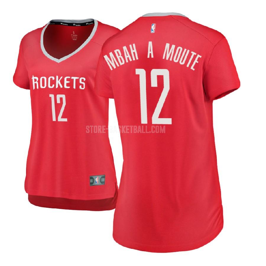 2017-18 houston rockets luc mbah a moute 12 red icon women's replica jersey