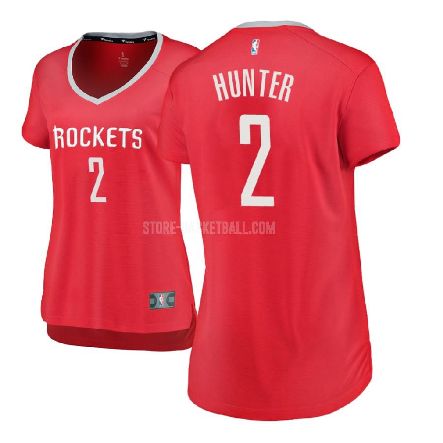2017-18 houston rockets r j hunter 2 red icon women's replica jersey