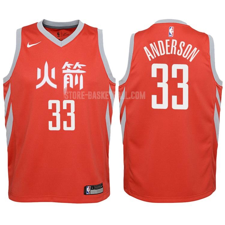 2017-18 houston rockets ryan anderson 33 red statement youth replica jersey