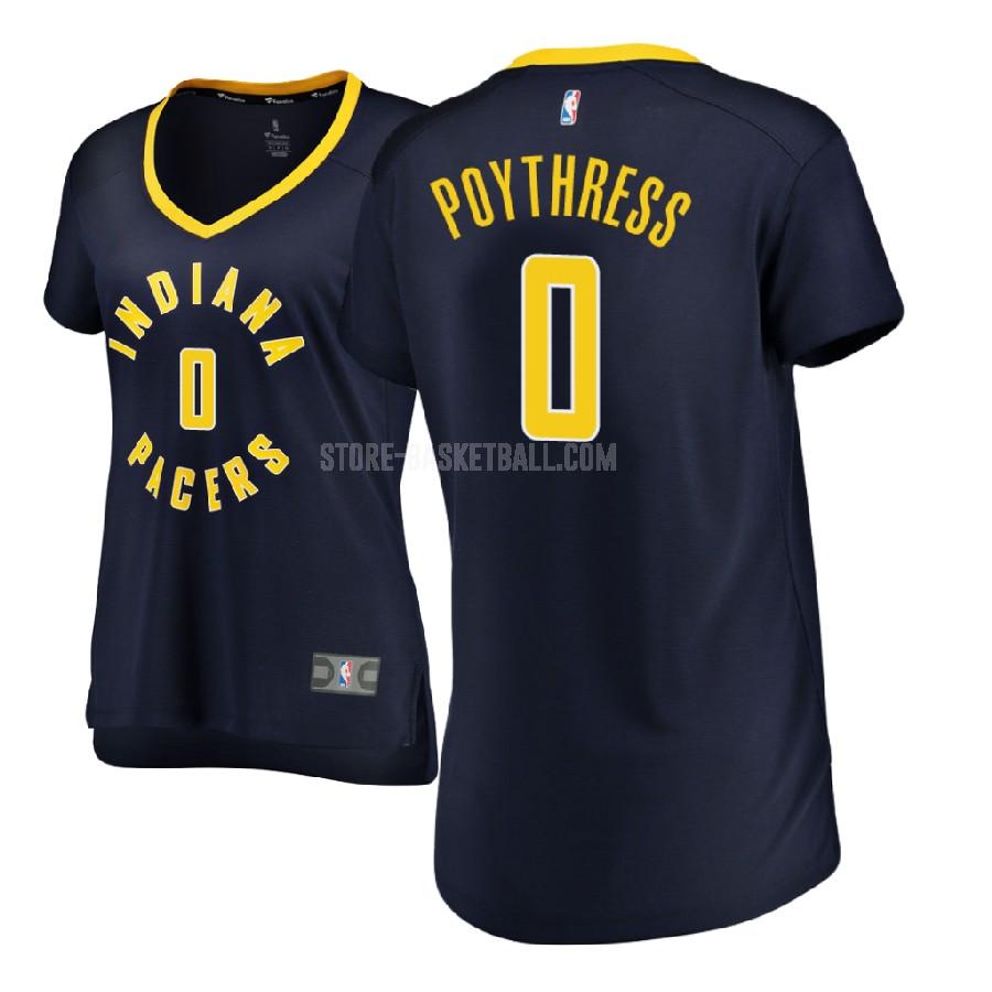 2017-18 indiana pacers alex poythress 0 navy icon women's replica jersey