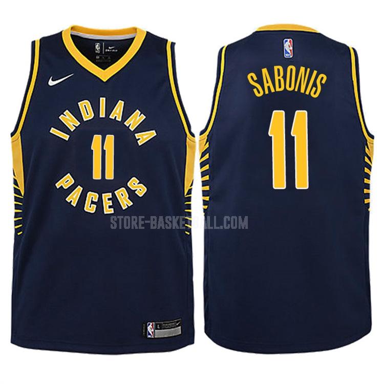 2017-18 indiana pacers domantas sabonis 11 navy icon youth replica jersey
