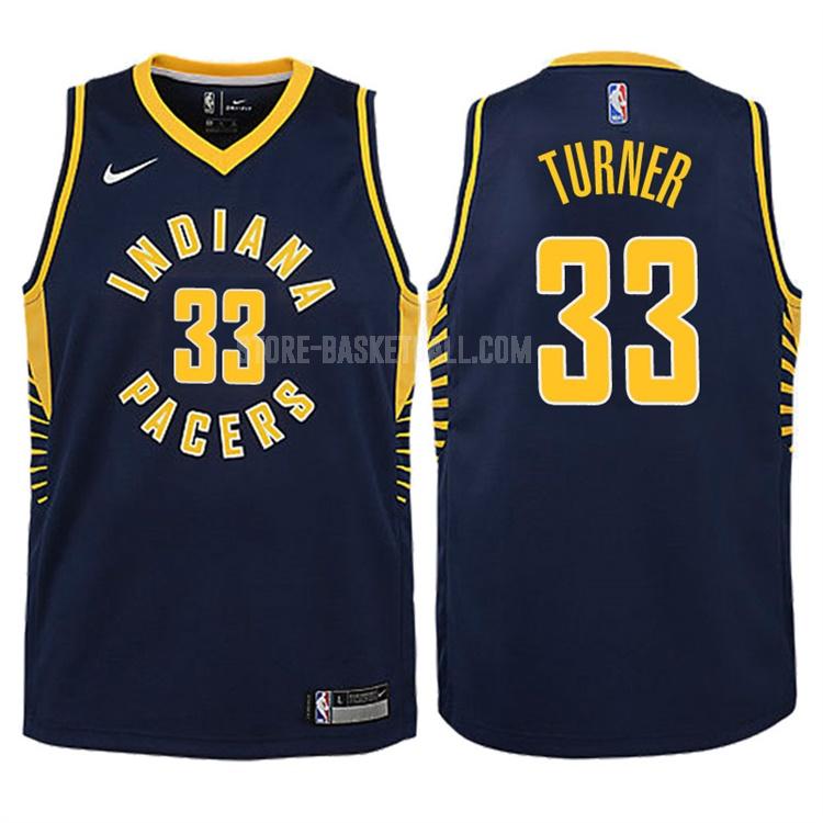 2017-18 indiana pacers myles turner 33 navy icon youth replica jersey