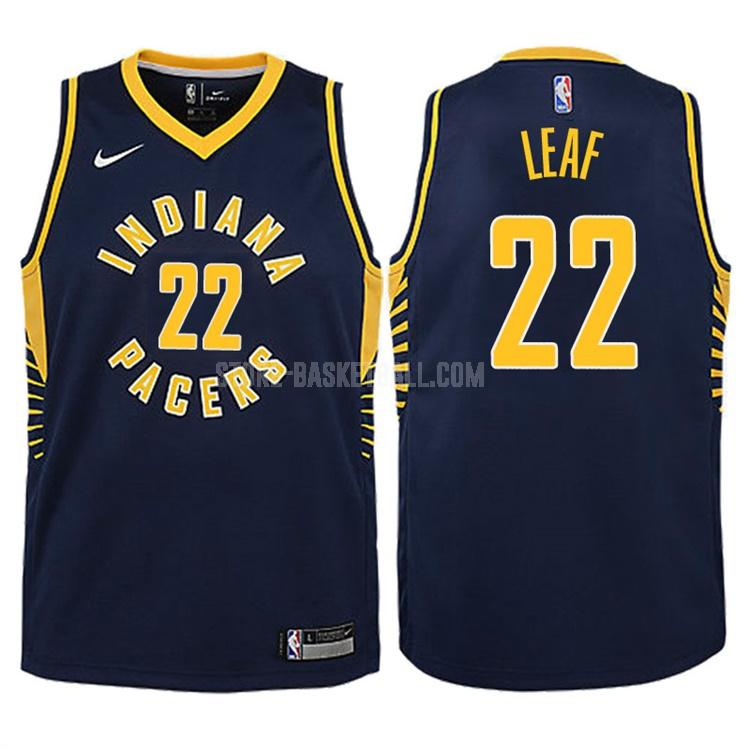 2017-18 indiana pacers tj leaf 22 navy icon youth replica jersey