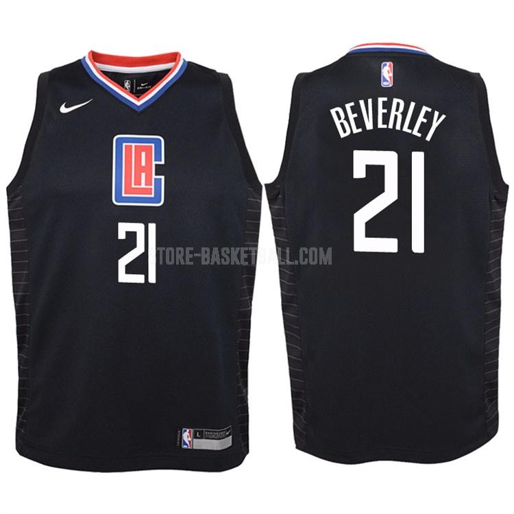 2017-18 los angeles clippers patrick beverley 21 black statement youth replica jersey