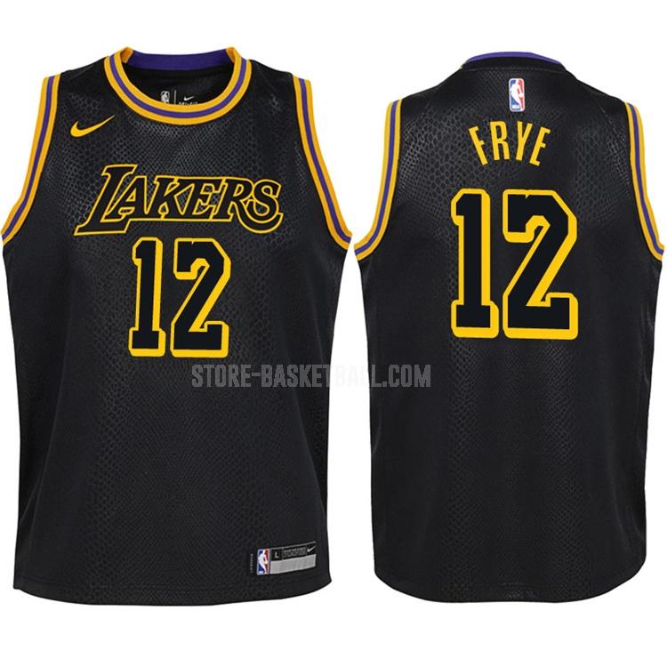 2017-18 los angeles lakers channing frye 12 black city edition youth replica jersey