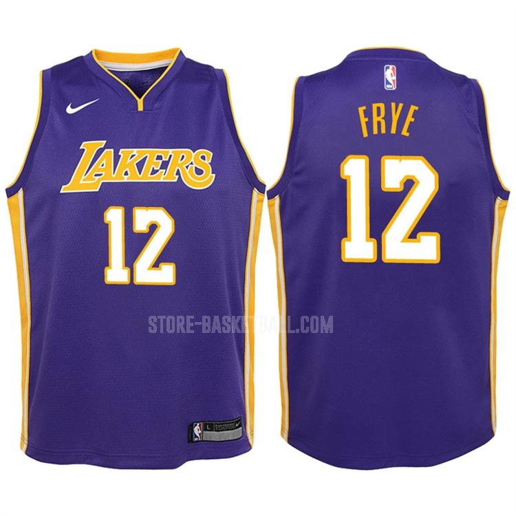2017-18 los angeles lakers channing frye 12 purple statement youth replica jersey