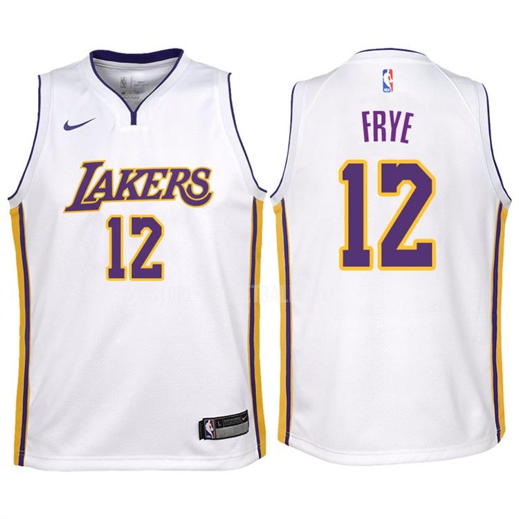 2017-18 los angeles lakers channing frye 12 white association youth replica jersey