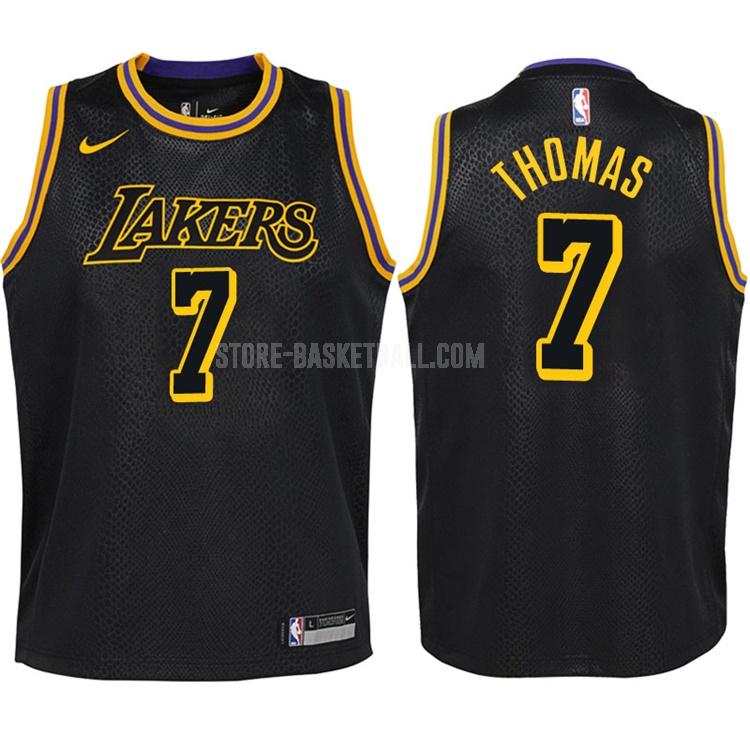 2017-18 los angeles lakers isaiah thomas 3 black city edition youth replica jersey