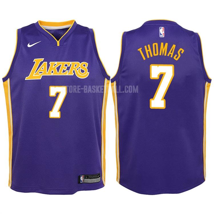 2017-18 los angeles lakers isaiah thomas 3 purple statement youth replica jersey