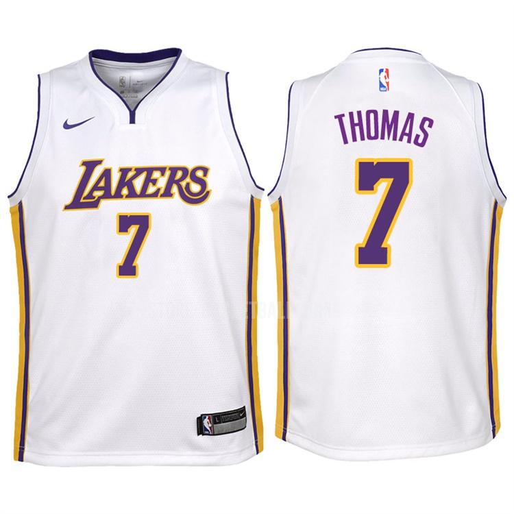 2017-18 los angeles lakers isaiah thomas 3 white association youth replica jersey