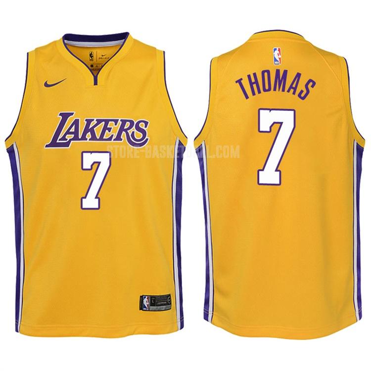 2017-18 los angeles lakers isaiah thomas 3 yellow icon youth replica jersey