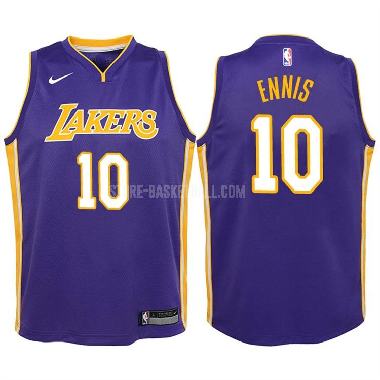 2017-18 los angeles lakers tyler ennis 10 purple statement youth replica jersey